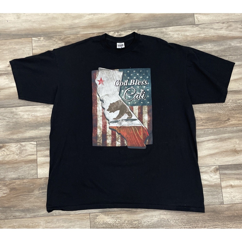 God Bless Cali Tee 5XL Pro Club Heavyweight Graphic Shirt - Picture 5 of 6